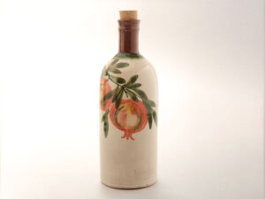 Κεραμικό μπουκάλι στενό 750ml με σχέδιο ρόδι