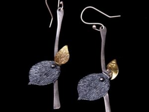 Χειροποίητα εντυπωσιακά ασημένια σκουλαρίκια